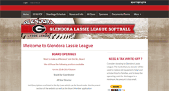 Desktop Screenshot of glendorasoftball.com