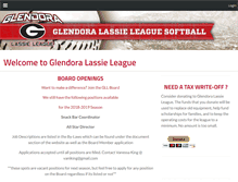 Tablet Screenshot of glendorasoftball.com